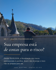 Gestao de riscos psicossociais no trabalho - NR-1 2026